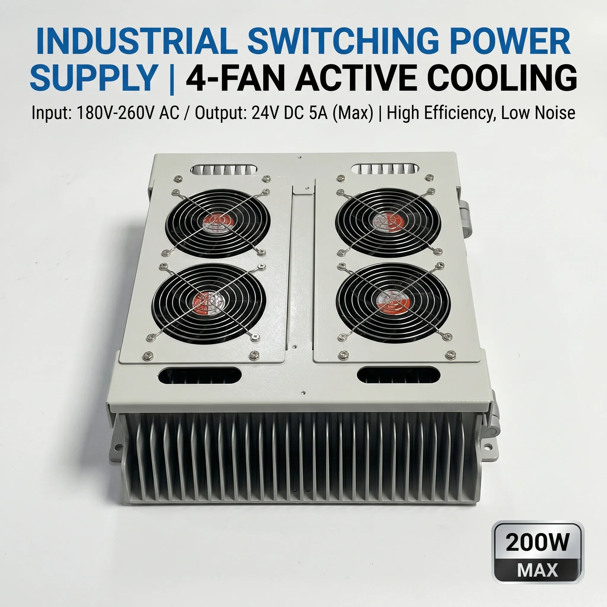 AY500-Fan-200W Manufacturing Electrical Case Cooling Aluminium Extruded Enclosure Electronic Device Aluminium Enclosure Case Box
