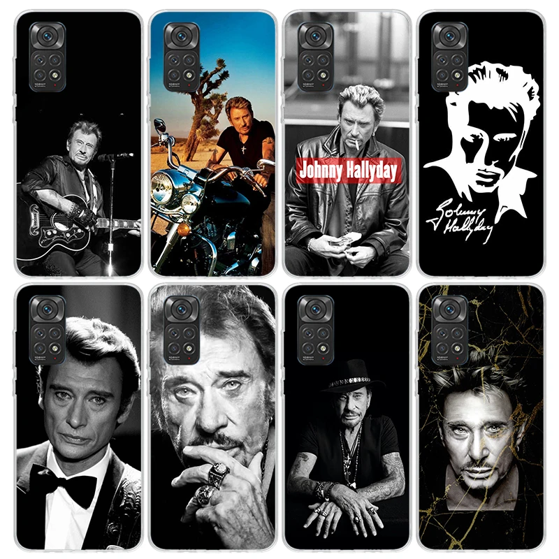 Johnny Hallyday Music Phone Case For Xiaomi Redmi Note 13 12S 12 11S 11 10S 10 Cover 11E 11T Pro Plus 9 9S 9T 8 8T 7 Print Funda