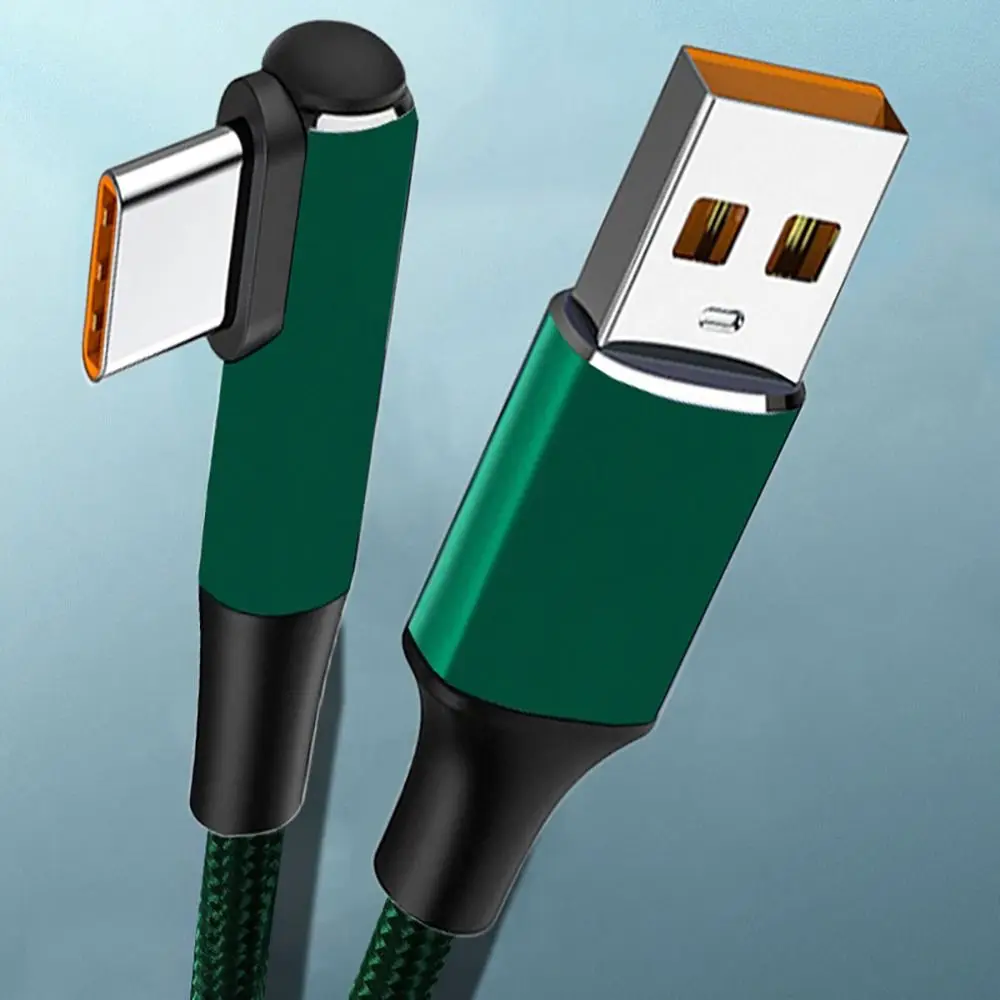 120W 6A USB Type C Cable Fast Charging Data Line Durable Super Speed Extra Thick For OPPO VIVO Oneplus Xiaomi Huawei 1/2/3m