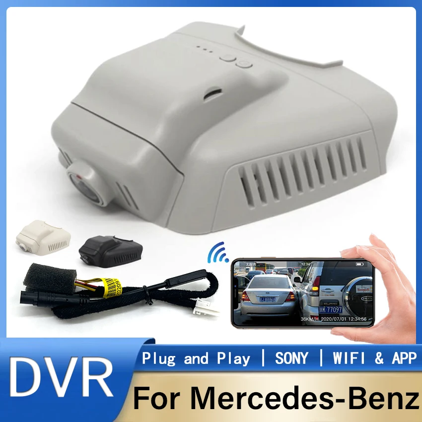 Plug and Play Car DVR Wifi FHD Dash Cam Camera Easy Installation For Mercedes Benz E CLS C 180 220 280 E220 E220d E250 W204 W212