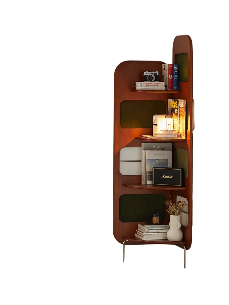 

Nordic solid wood corner frame living room small apartment corner triangular cabinet