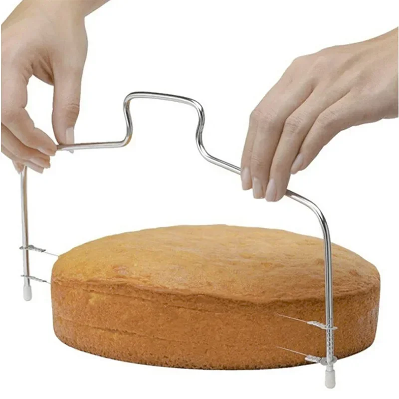 

1PC Double Line Cake Cut Slicer Adjustable Stainless Steel Device Cake Decorating Mold DIY Bakeware Kitchen Cooking Tool