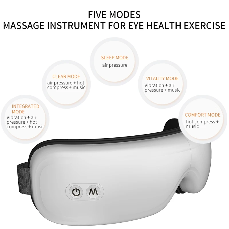 Smart Eye Massage Instrument Vibration Eye Care Massager Airbag Compress Bluetooth Music Eye Relax Fatigue Massage Sleep Mask view 4