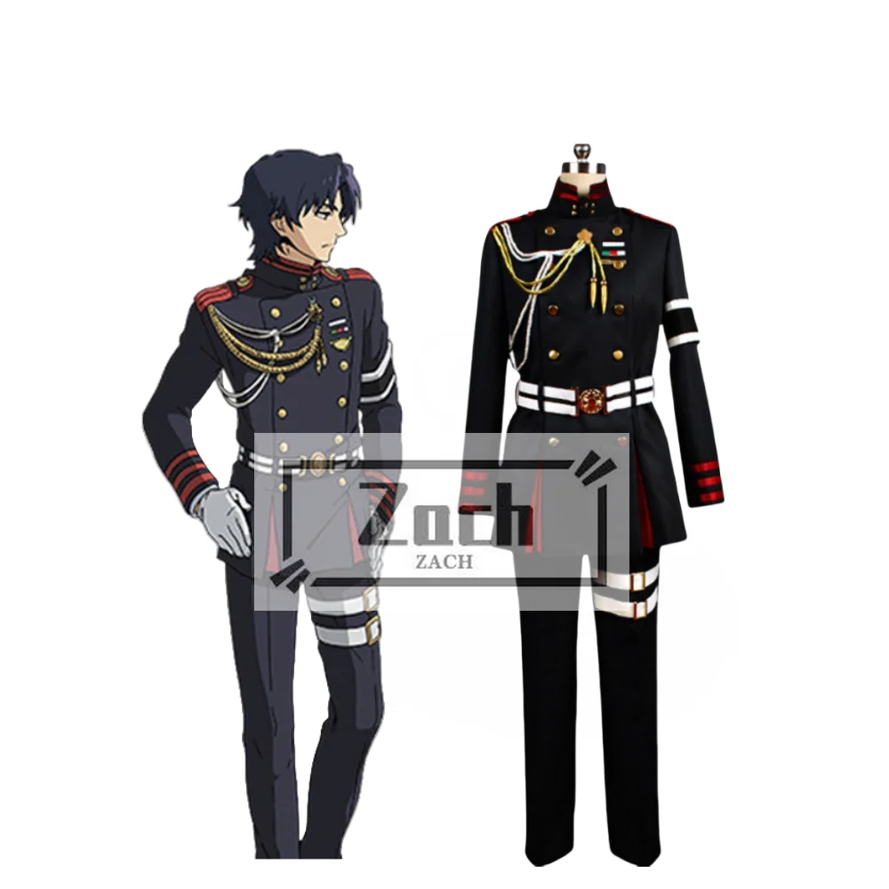 Guren Ichinose Cosplay Kostüm Anime Seraph des Endes schwarze Uniform schöne Weihnachten Karneval