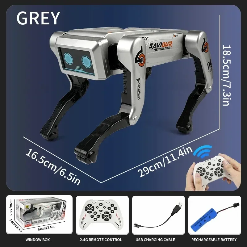 Coche de juguete regalo interesante AI perro robot Rc inteligencia, control de voz música interactiva coche de baile Rc, juguetes para niños,