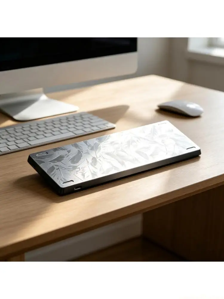 GH60 Keyboard Case in Aluminum with Side Cable Port and Grip Feet