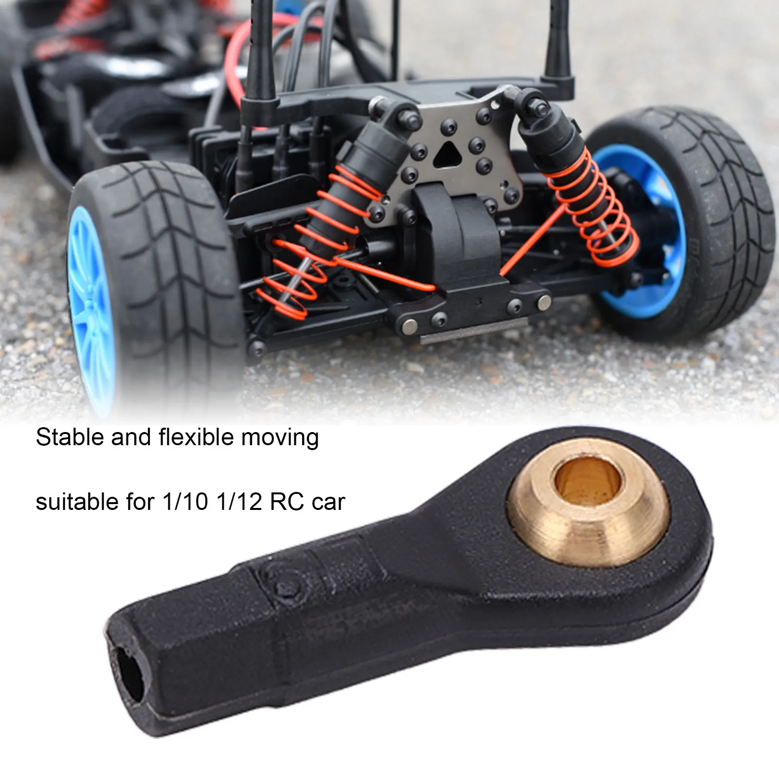 10Pcs RC Tie Rod Ball Head Durable Plastic Light Weight Wear Resistant Accurate Size M2 Tie Rod End Ball Joint