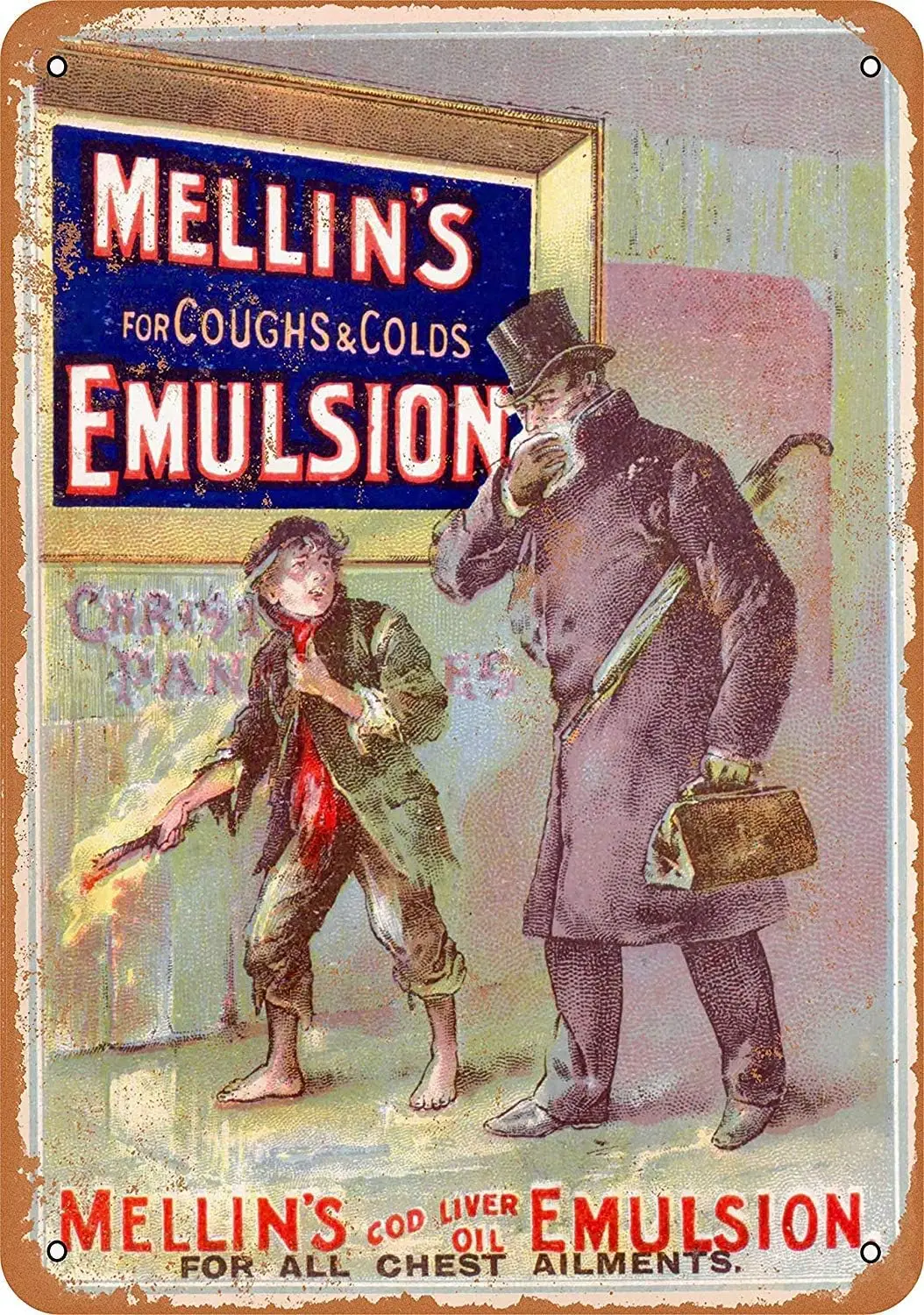 1e, металлический знак Unoopler в винтажном стиле-1877, эмульсия печени моды Mellins