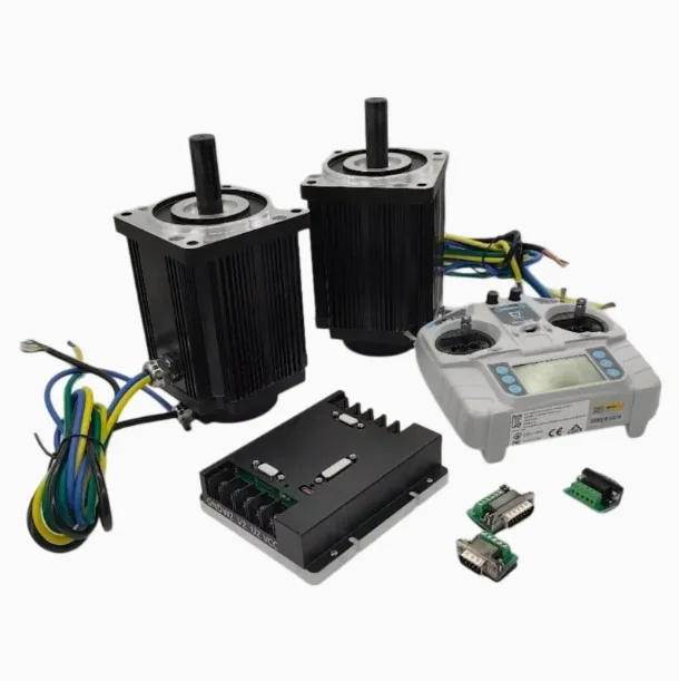 48V 1000W Lawnmower DC Brushless Motor 3000 Rpm 2 Motors with Driver, Brushless Dual-Channel Driver 50A High Current