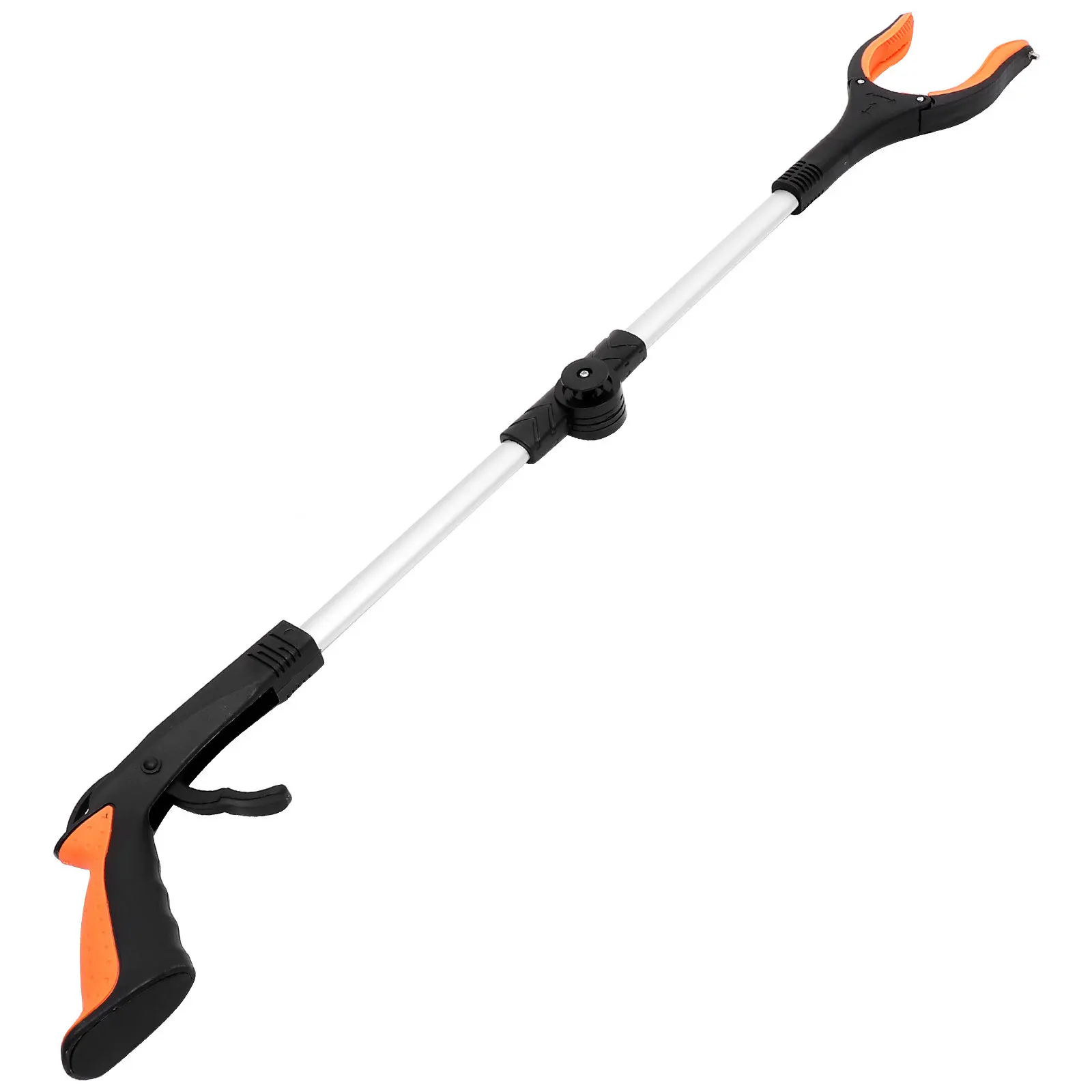 Trash Picker Grabber Tool Foldable Aluminum Alloy ABS Durable Design Elderly Use ange Color Household Outdoor Cleaning Gadgets