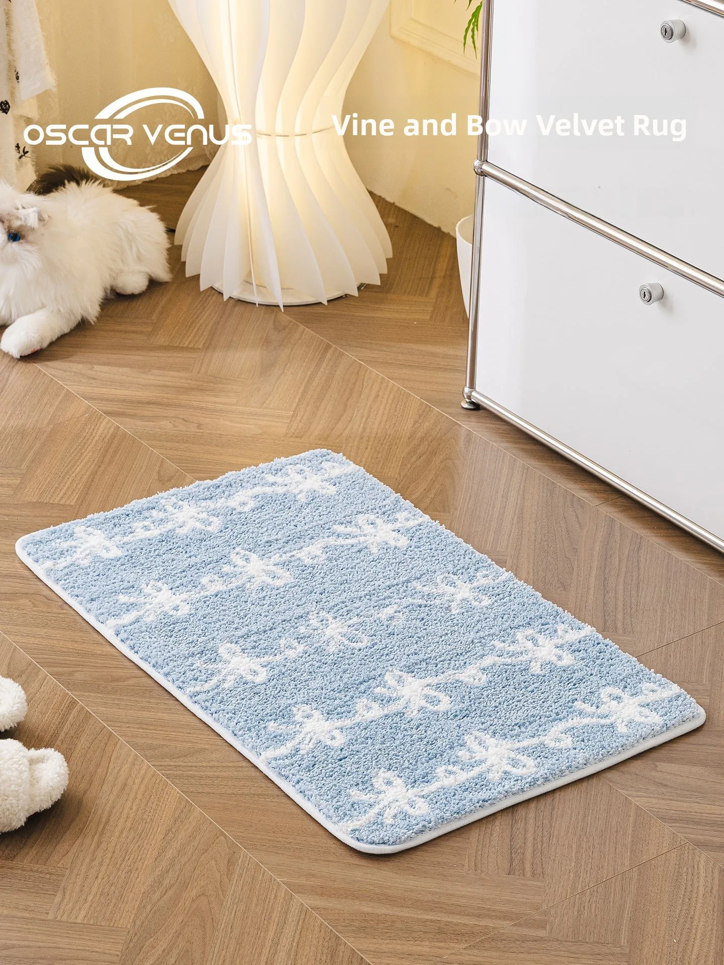 Ultra-Leather Bathroom Mat Soft High-Pile Entrance Door Mat Anti-Slip Absorbent  Knot Home Bedroom Floor Rug