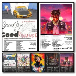 Juice WRLD Album Goodbye & Good Riddance Poster Set Music Rapper Hip Hop Death Race for Love Canvas Print Wall Art Room Decor