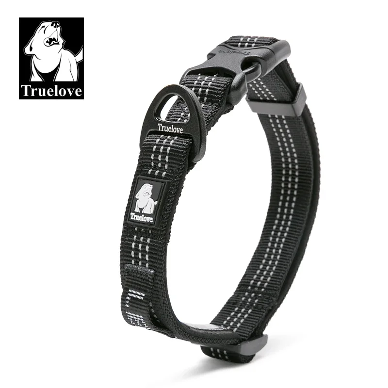 Truelove Pet Collars Reflective Adjustable Size D-type Buckle Wearing the Pilot Light Position For Big Small Dog Product TLC5271