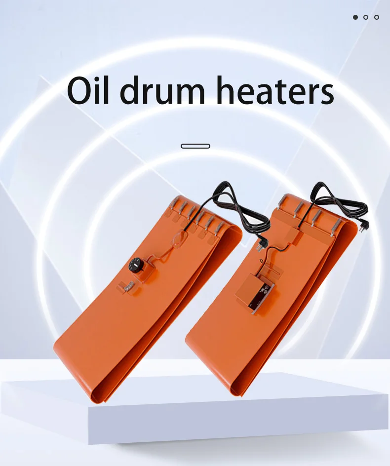 220vFlexible Silicone Heater Heat Transfer Electric Heater Customized Heating Element 200L Oil Drum Heater