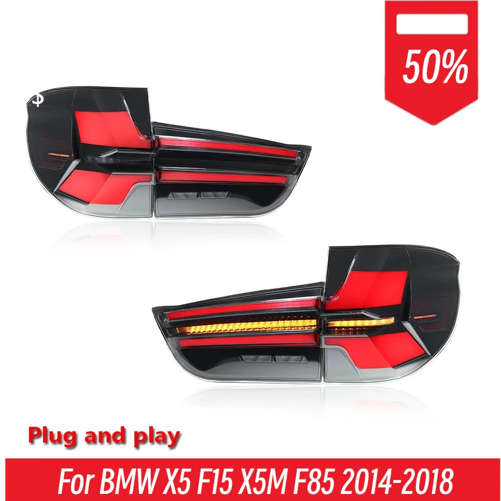 

Car LED Tail Light Assemblies For BMW X5 F15 X5M F85 2014-2018 Auto Fog DRL Brake Turn Signal Lamp Plug and Play