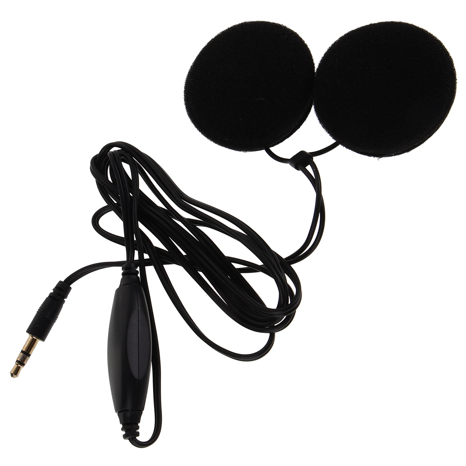 

Motorcycle Headset Black Audio System with Mic Windproof Noise Reduction GPS Navigation Earphone Compatible