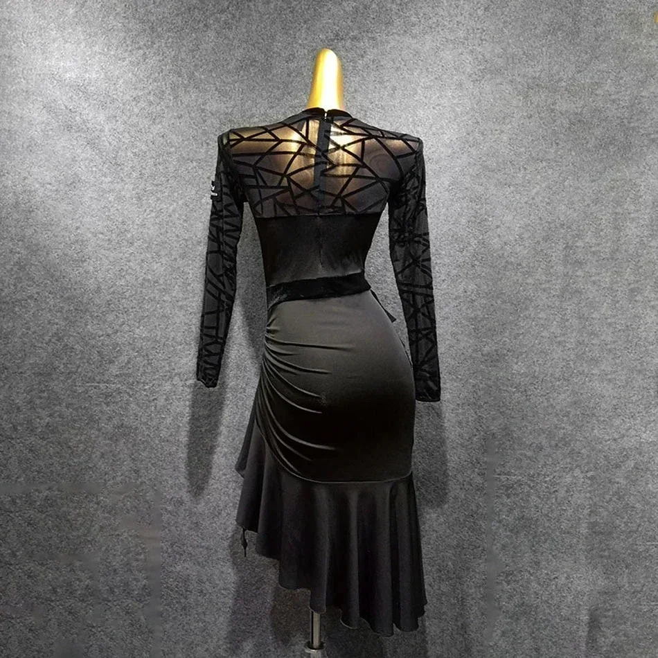

New Latin Dance Dress Women Evening Party Gown Standard Performance Costume Ballroom Practice Wear Competition Clothing