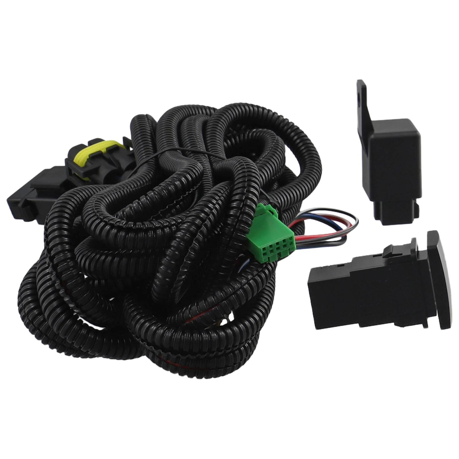 H11 Fog Light Lamp Wiring Harness Socket Wire Connector With 40A Relay & ON/OFF Switch Kits For LED Work Light