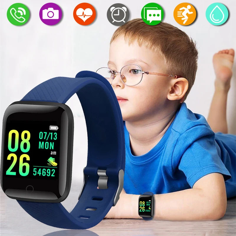 Silicone Kids Smart Watch Children Sport Smartwatch Fitness Tracker For Boys Girls Electronic Smart Clock Waterproof Smart Watch