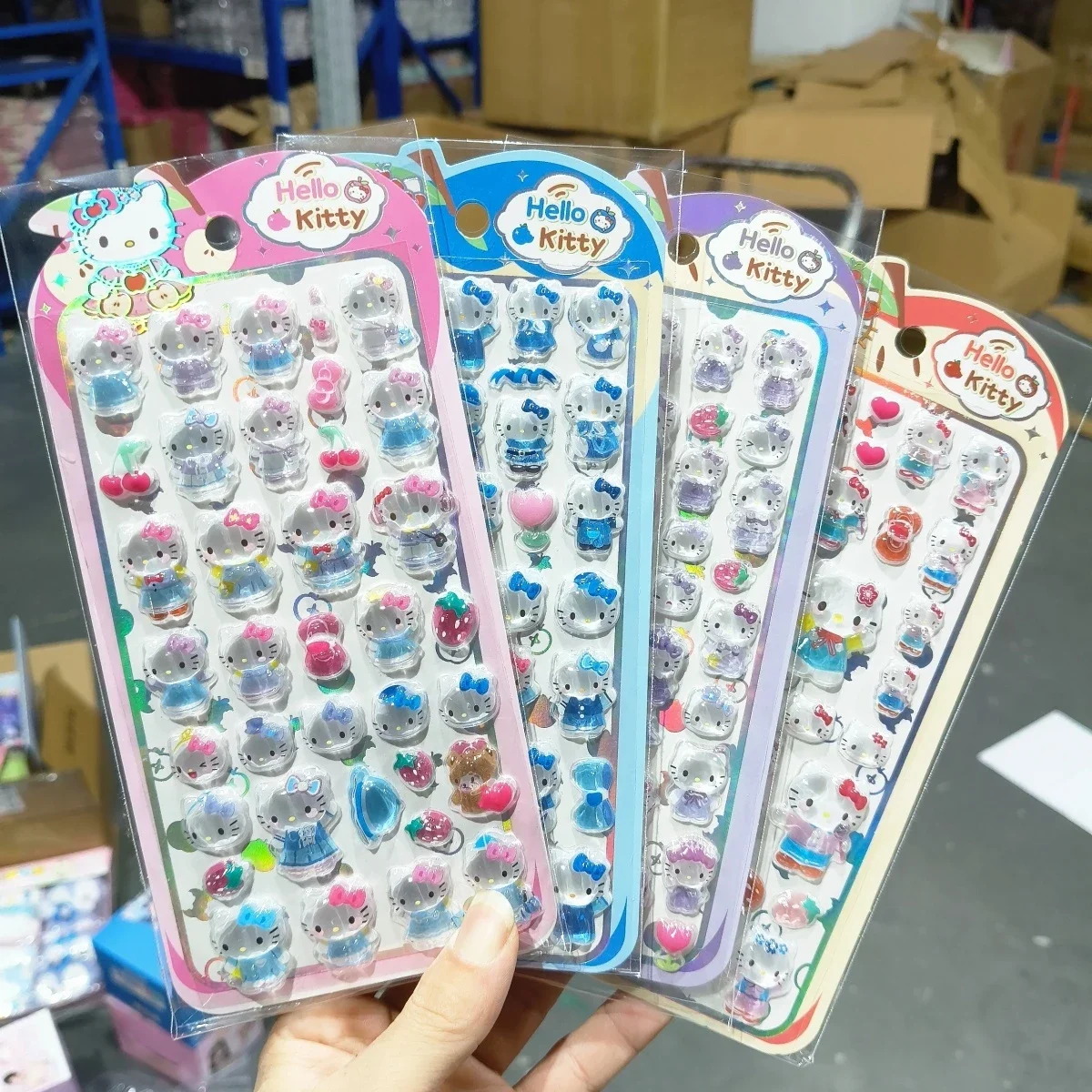Mix 7-42pcs Hello Kt 3D Crystal Stickers Japan Hot Selling Cute Cartoon Stickers DIY Phone Case Stickers Girl Gift