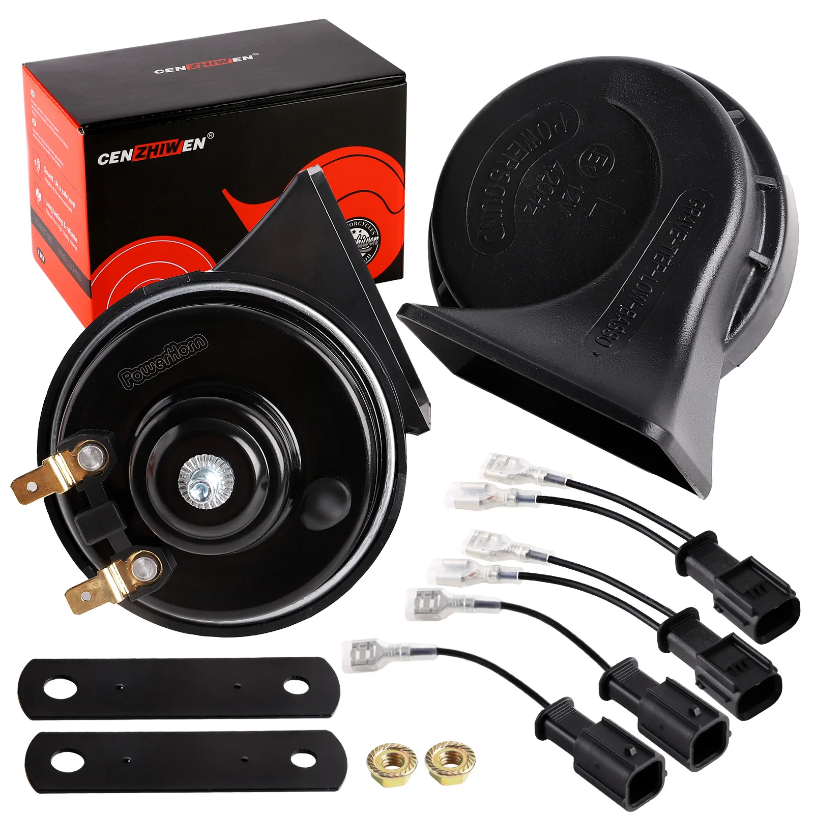 

12V Waterproof Snail Horn Universal Adapter for Honda/Acura Cars 1998-2025, Copper Coil High/Low Tone Loud Speaker