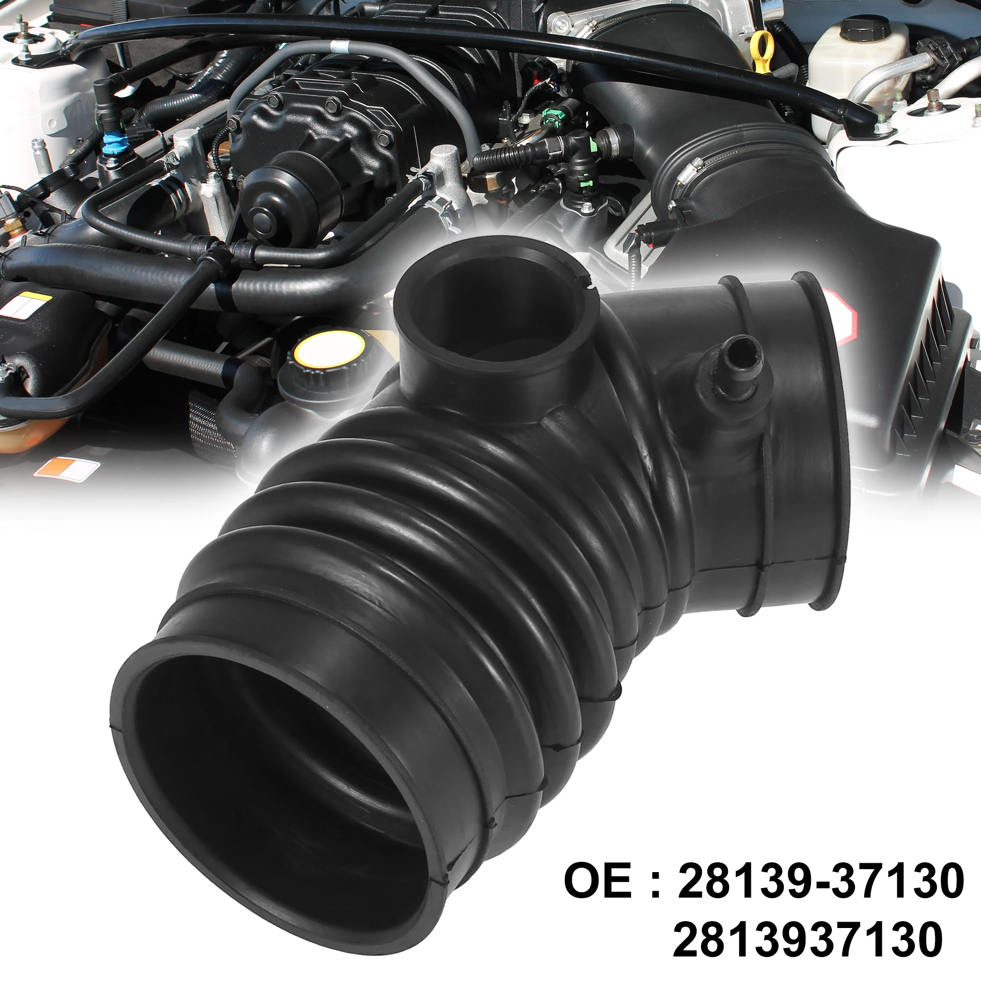 X Autohaux محرك السيارات خرطوم آخذ للهواء أنبوب تصفية الموضوع أنبوب 28139-37130 2813937130 لشركة هيونداي سانتا في 2.7L اكسسوارات السيارات