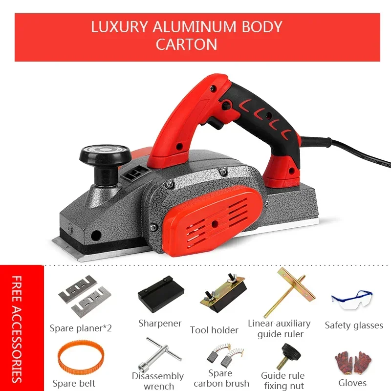 220V/1600W Desktop Electric Planer Portable Small Household Electric Planer Woodworking Tools