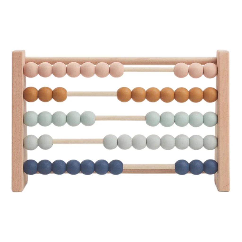 Colorful Abacus Math Learning Toy Kids Montessori Educational 50 Beads montessori toys kids learning toys