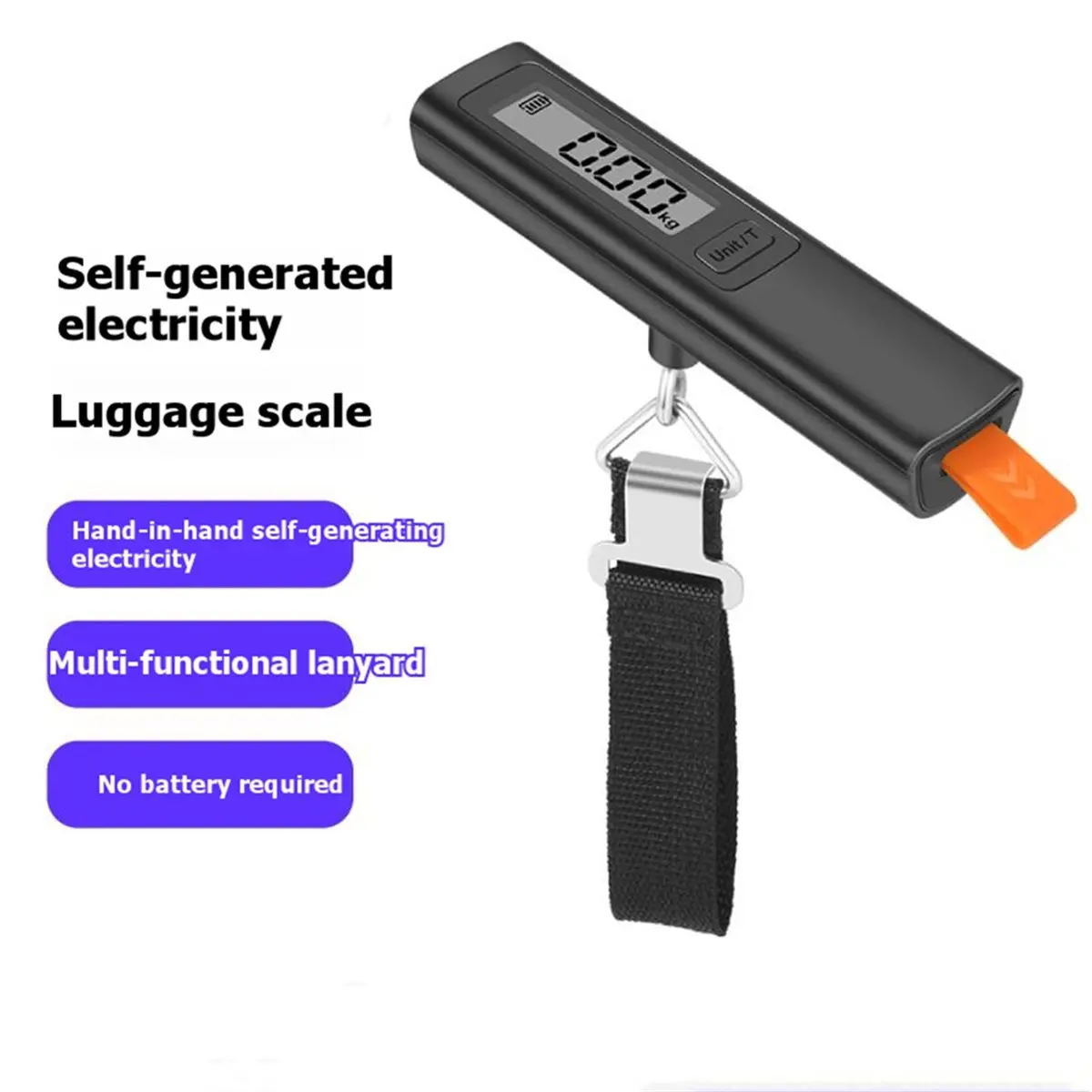 2026 New Self-Generating Portable Scale Household Electronic Scale Luggage Scale Fishing Scale Spring Scale 50KG