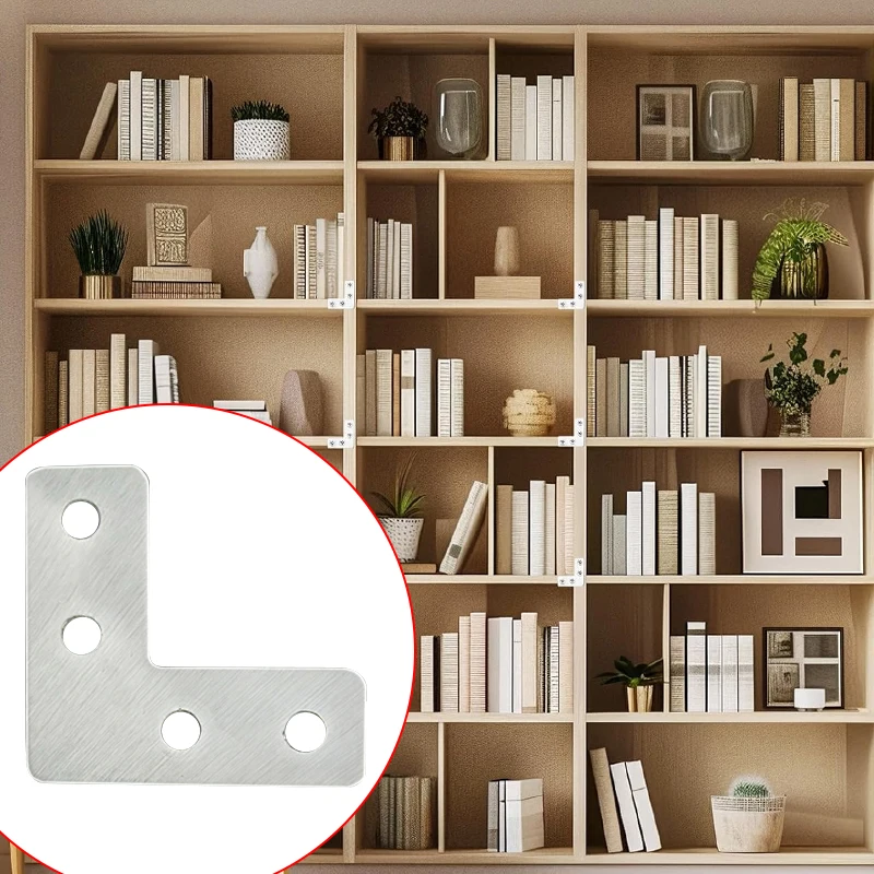 10/20/30 шт. L-образный угловой код 40 мм (1,57 дюйма), прямоугольный кронштейн, крепеж для мебели, используемый для стабилизации столов и стульев