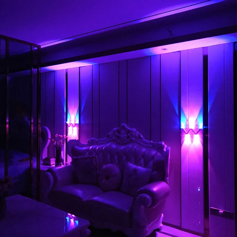 RGB quarto cabeceira pequena luz noturna emitindo carta luz sala de estar fundo luz de parede LED luz ambiente