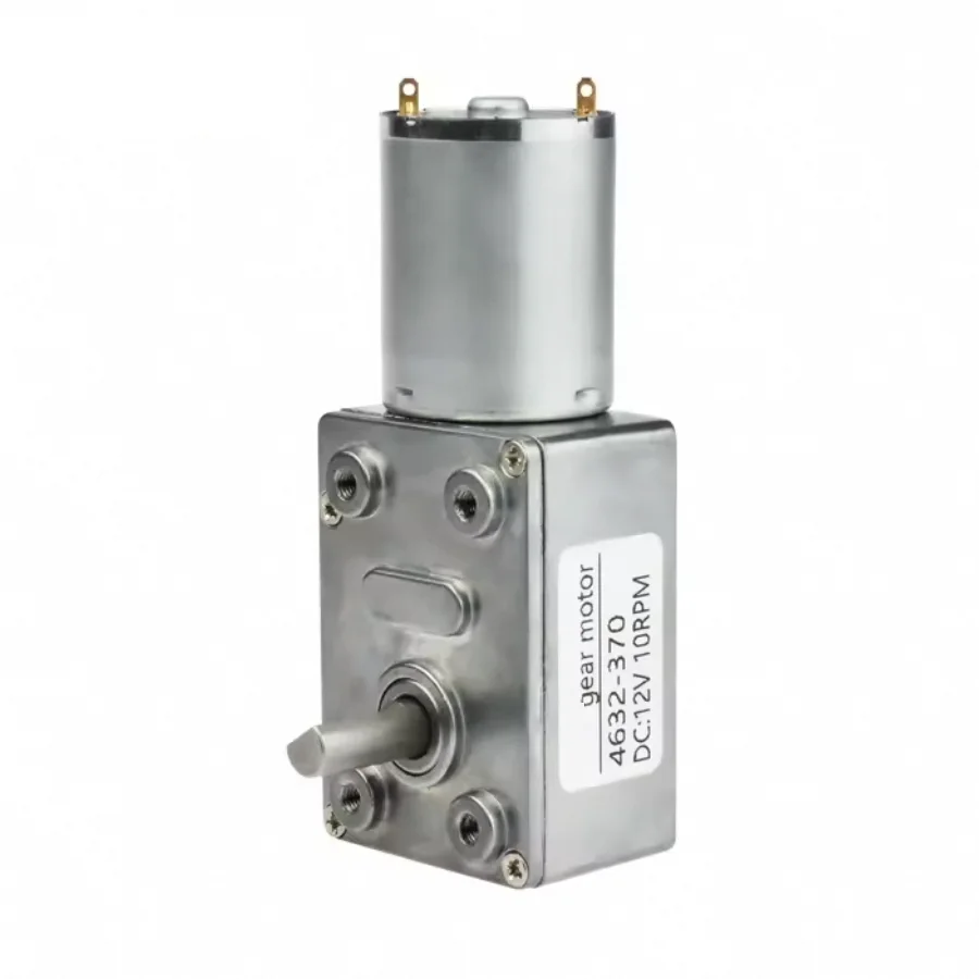 JGY370 JGY-370 1-210 RPM 12 V 24V 12v DC Worm Gear Motor With Encoder Mini Electric 6V 90 Degree Gearbox Right Angle