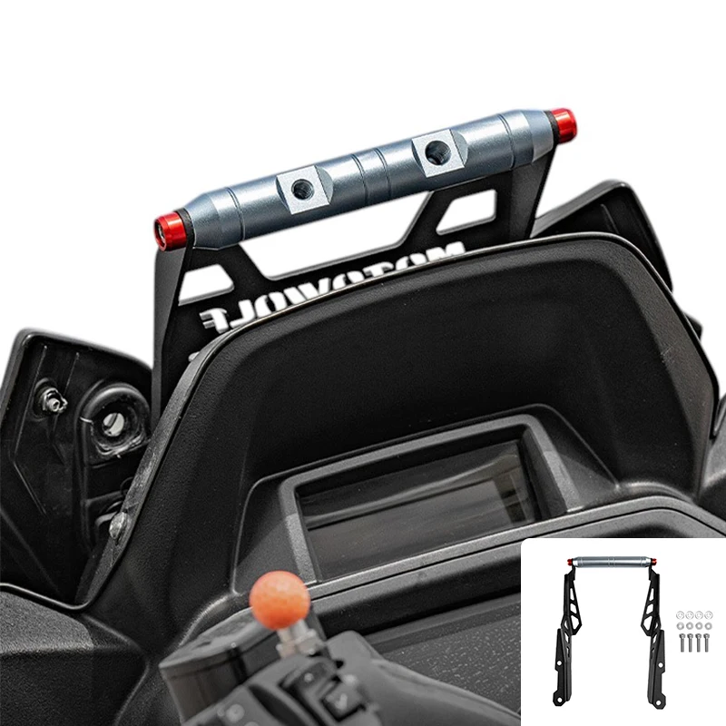 

800MT Motorcycle CNC aluminum GPS Phone Holder Stand Navigation New Black Extension Bracket For CFMOTO 800mt 800 MT 2023-2025