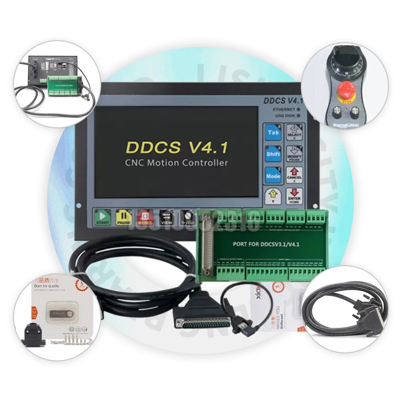 

DDCS V4.1 Off-line CNC Controller Kit 500KHz 4 Axis Control System for Milling Machine With 7 Inch Screen