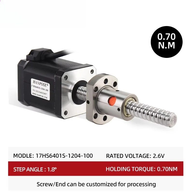 Nema17 Stepper Motor 1.7A 0.7N.M 100MM Ball Screw  for 3D CNC Engraving Machine Linear Ball Screw Motor