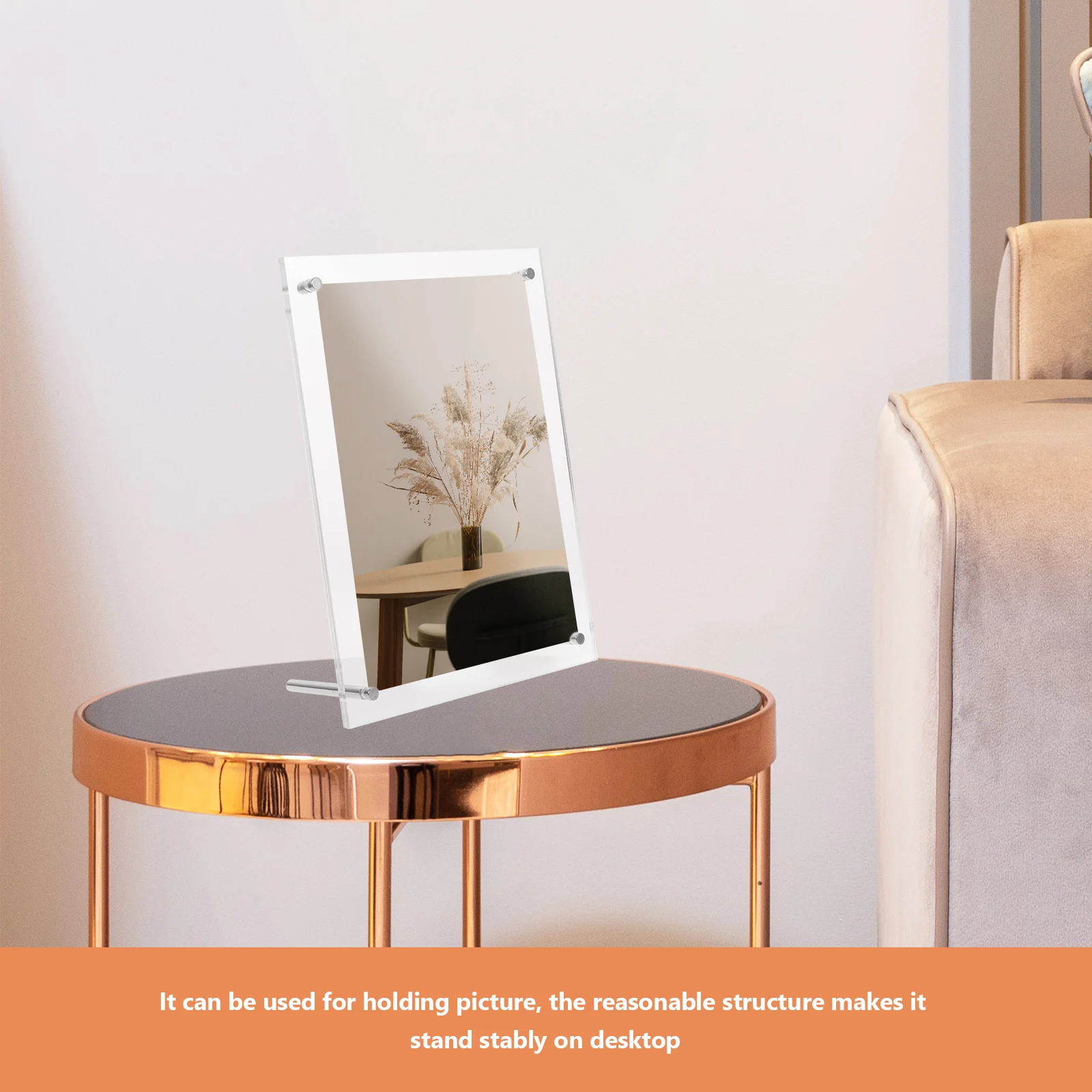 

Acrylic Photo Desktop Picture Frame For Certificate Display Clear Authorization Frame Business License Holder Smooth Edge Simple