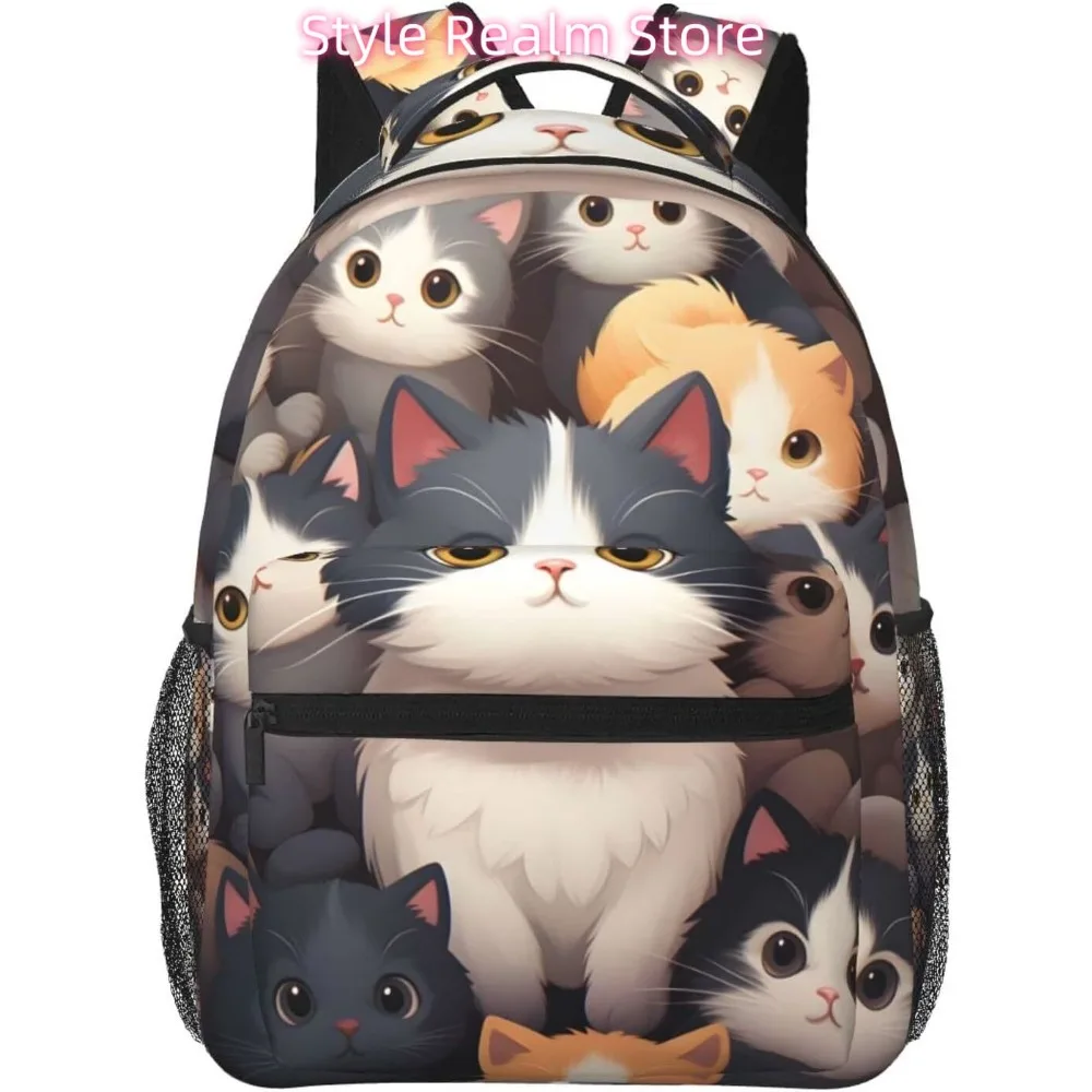 

Funny Cats Lightweight Laptop Backpack Lightweight Multipurpose Travel Casual Daypack Unisex College Backapcks for Men Women Adu