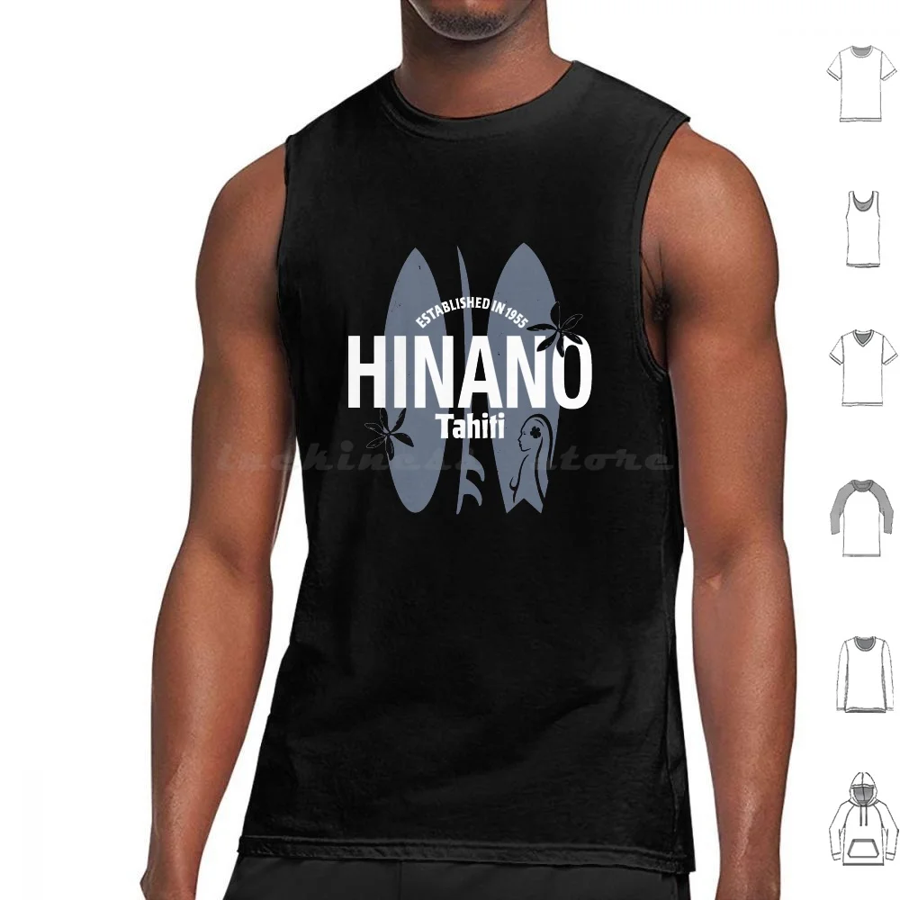 Surf Classic Tank Tops Print Cotton Hinano Hinano Tahiti Hinano Tahiti Beer Tahiti Hinano Tahiti Logo Hinano Beer