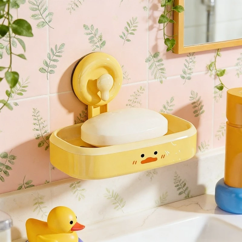 

Настенная мыльница на присоске для ванной комнаты, без сверления, с дренажем, прочная, водонепроницаемая, для домашнего использования