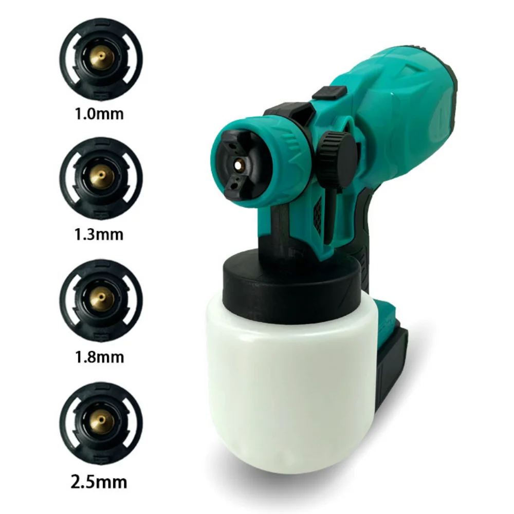 800ML Electric Spray Gun Cordless Paint Sprayer Auto Furniture Steel Coating Airbrush Compatible For Makita 21V Battery