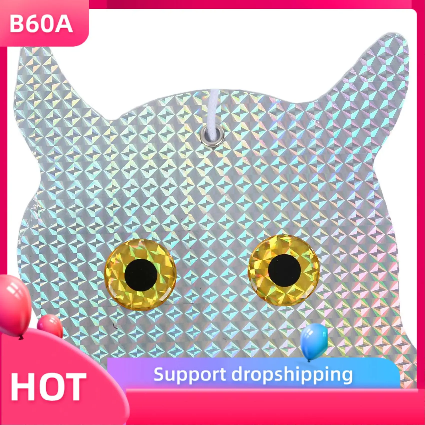 

B60A 2X Garden Decoration Bird Repellent Owl Scarecrow Reflector