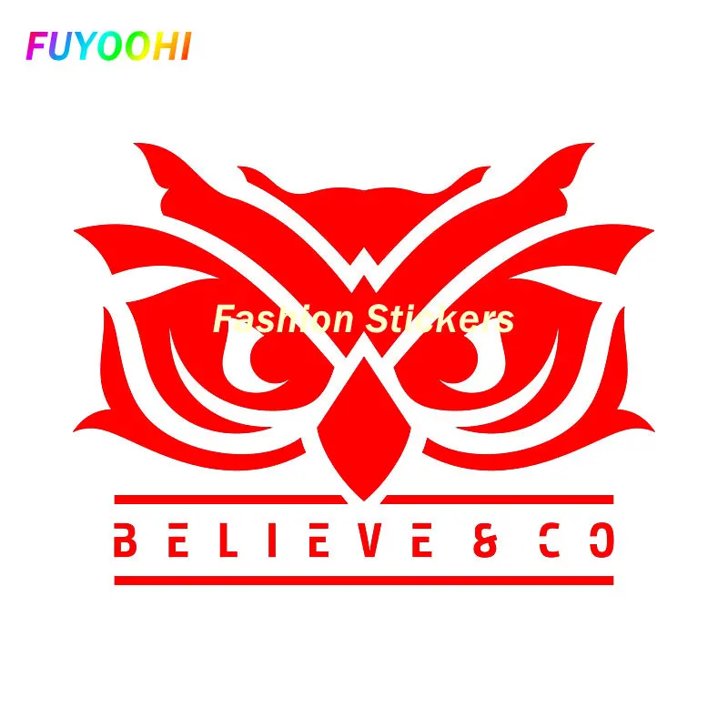 FUYOOHI Funny Stickers Owl Craft Car Stickers Sunscreen Fashion Decals Car Assessoires Motorcycle Personality Car Styling Decals