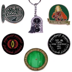 Lord and Same Rings Brooch Set Hot Fantasy Magic Movies Series Exquisite Enamel Badge Film Fans Jewelry Presents