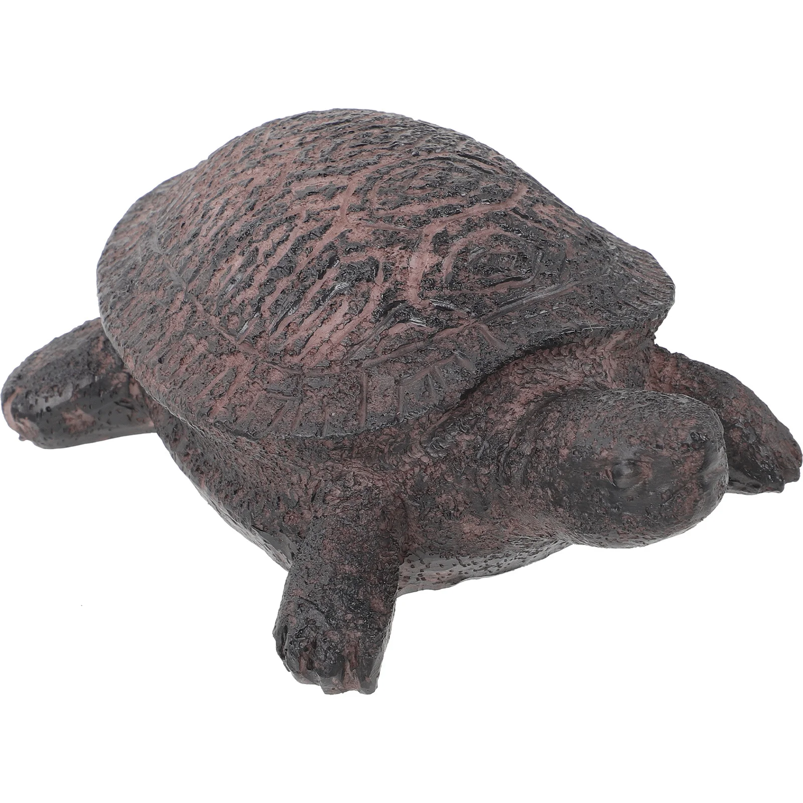 حامل خارجي من الراتنج ذو مظهر مزيف على شكل سلحفاة بحرية لصندوق تخزين الحديقة والحديقة المزخرفة الآمنة