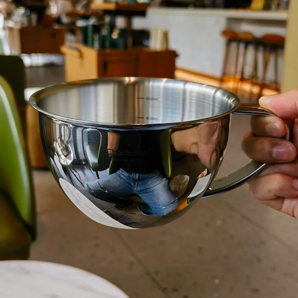 

Heavy control is essential! German 316 stainless steel large belly breakfast cup, milk and egg bowl, measuring cup with handle,