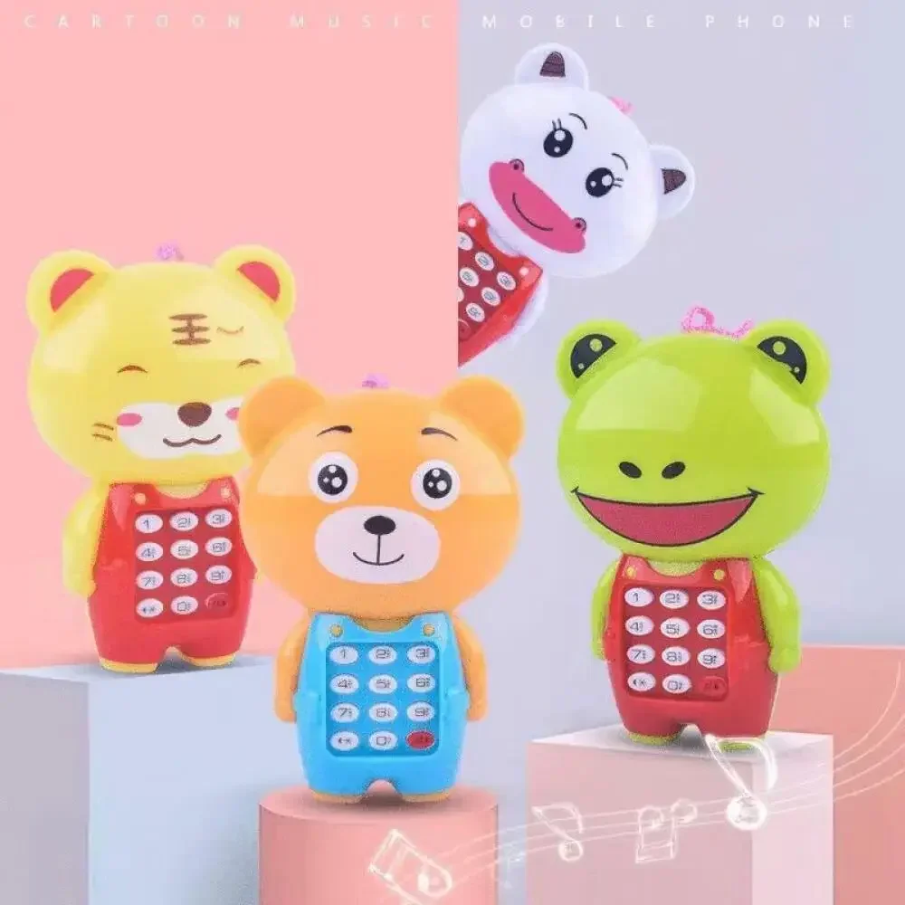 Juguetes para niños Pull-String Smiley Face Simulación Teléfono Juguete Máquina de cuentos educativos y comodidad emocional para niños