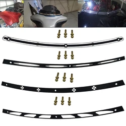 Motorcycle CNC Batwing Fair Windshield Windscreen Trim For Harley Tri Electra Street Glide Ultra Limited 1996-2013