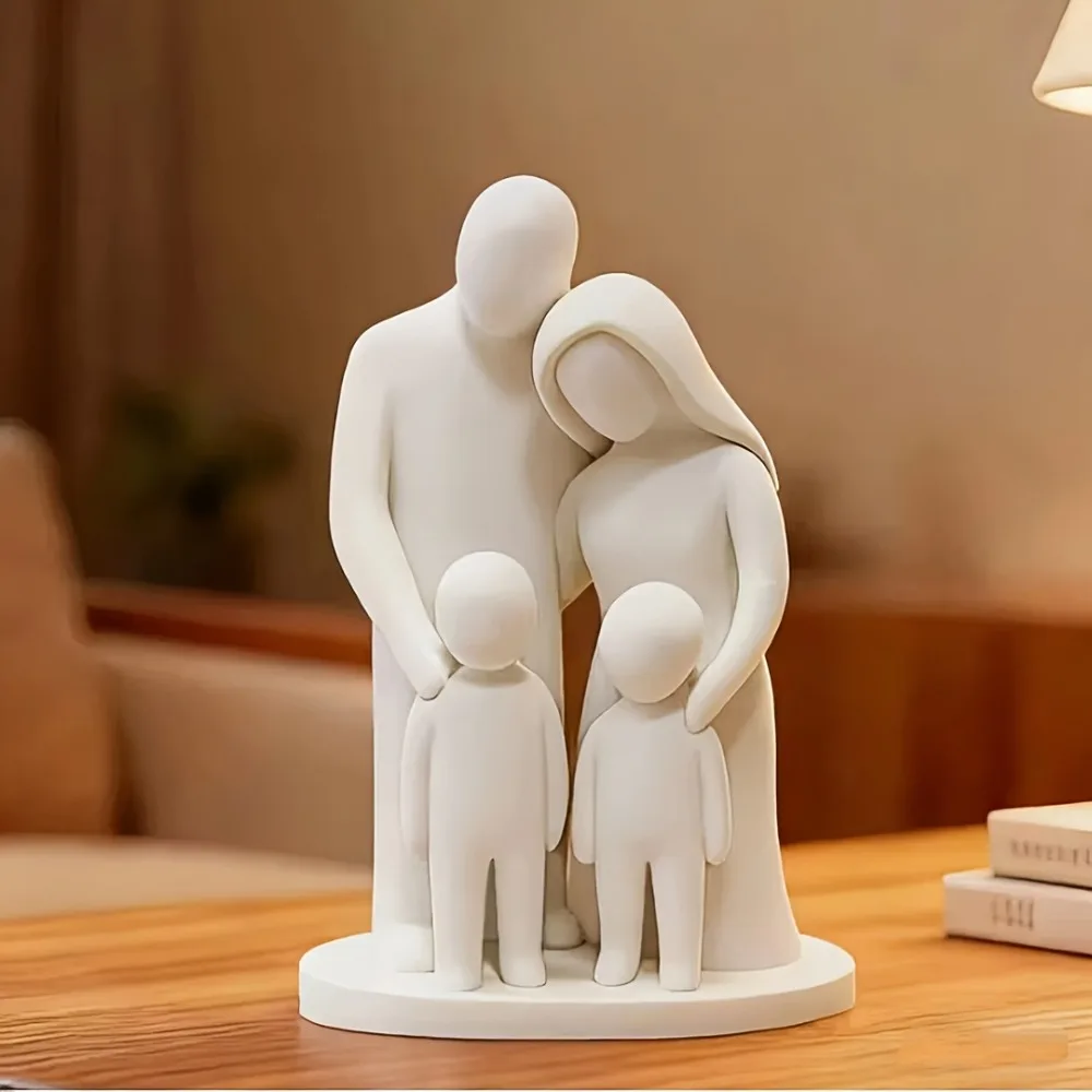 Parent Child Ornament Family's Cuddling Ornament Where Parents Embrace Their Children Placed Home Best Holiday Gift Anniversary