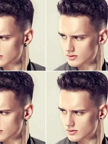 1 Pair Stainless Steel CZ Barbell Stud Earrings Goth Punk Dangle Cross Feather Huggie Hoop Earrings Set for Men Women