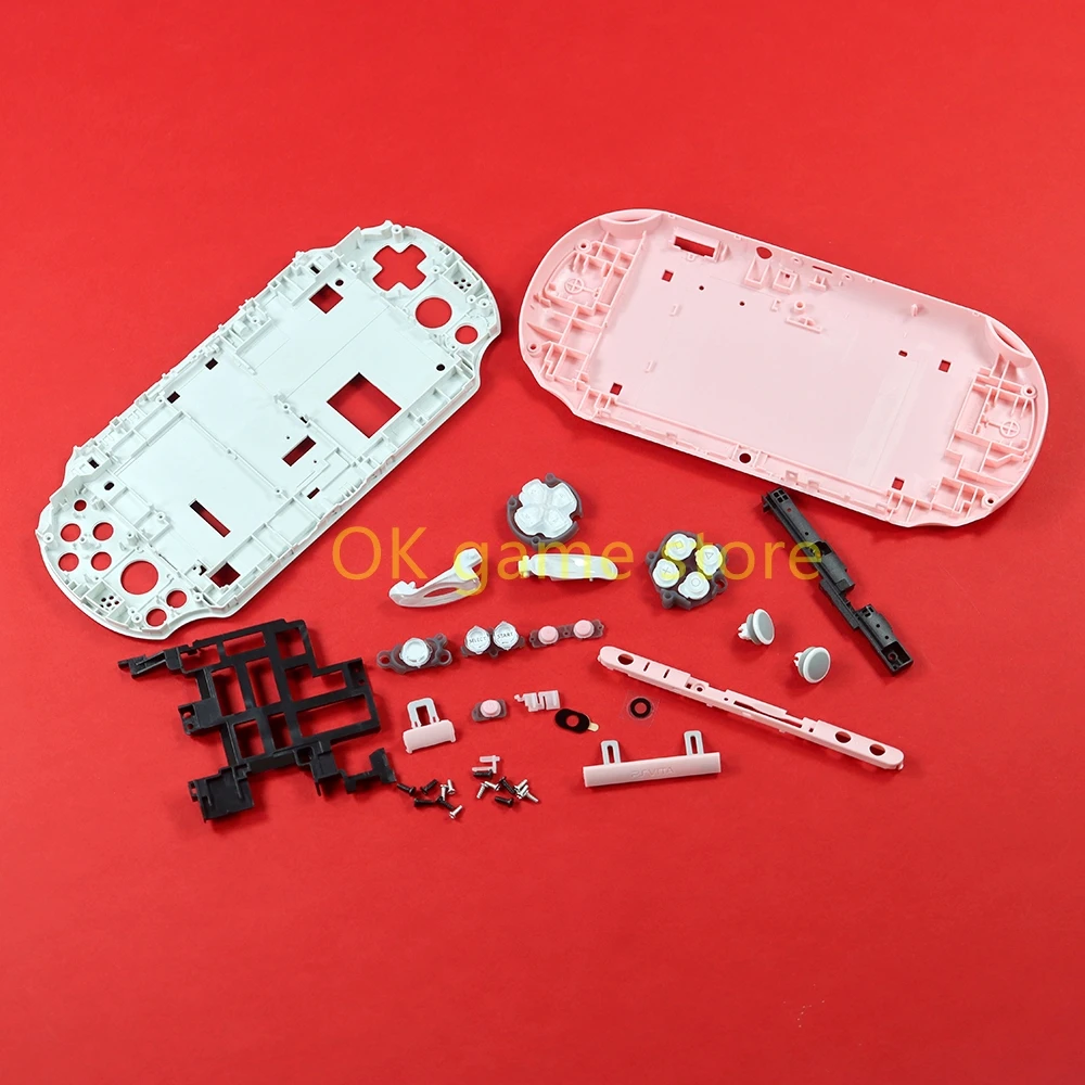 1 set Custodia Shell Cover per PSV2000 PSV 2000 Set completo Custodia frontale con kit pulsanti per PSVITA 2000 Slim Console
